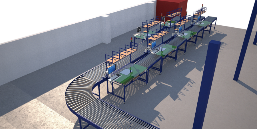 Assembly and packing cells render