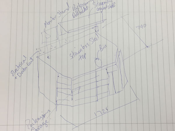 Bespoke Bench Sketch