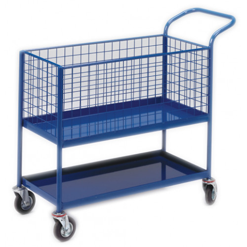 Basket Trolley with Shelf